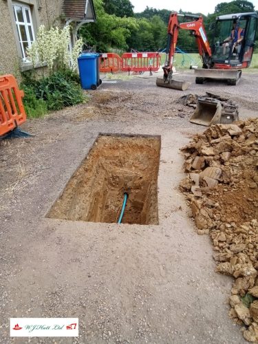 We only need to excavate a small hole rather than dig up the whole driveway