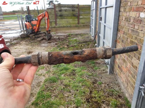 Badly corroded metal pipe