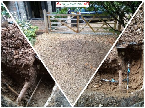 The driveway after our repair – you can't even tell we've been there!